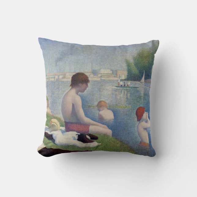 Georges Seurat - Bathers at Asnieres Kissen (Vorderseite)