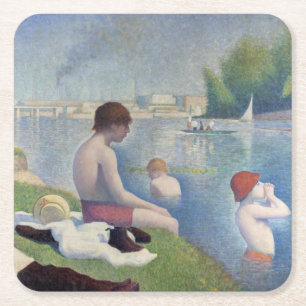 Georges Seurat - Bathers at Asnieres Rechteckiger Pappuntersetzer