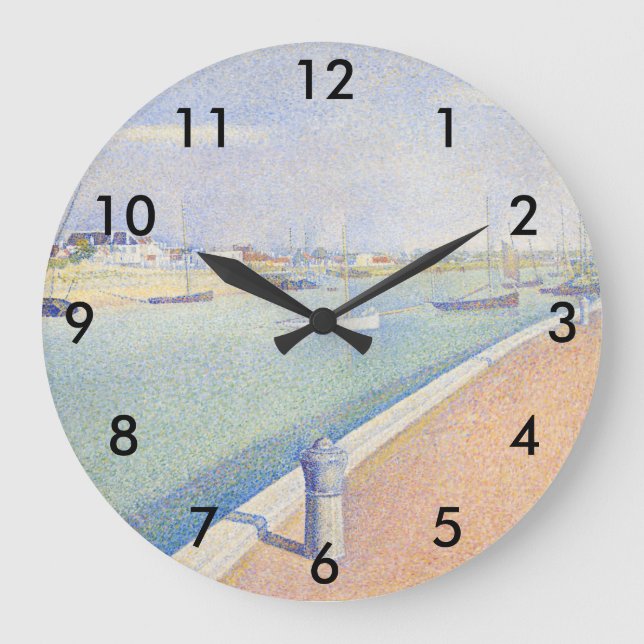 Georges Seurat - Der Kanal der Gravelines Große Wanduhr (Vorderseite)
