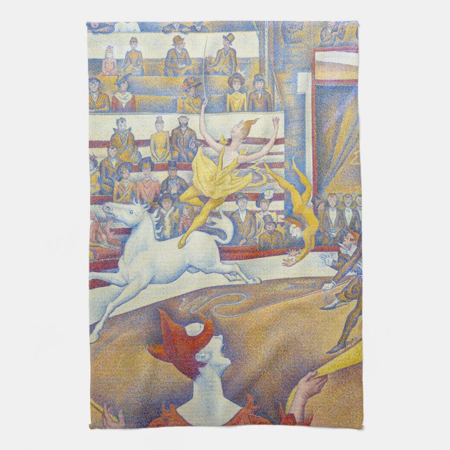 Georges Seurat - Der Zirkus Geschirrtuch (Vertikal)