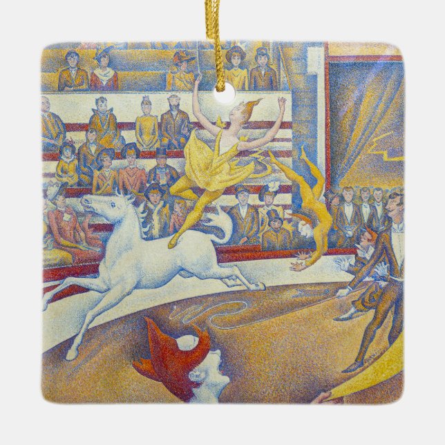 Georges Seurat - Der Zirkus Keramikornament (Vorderseite)