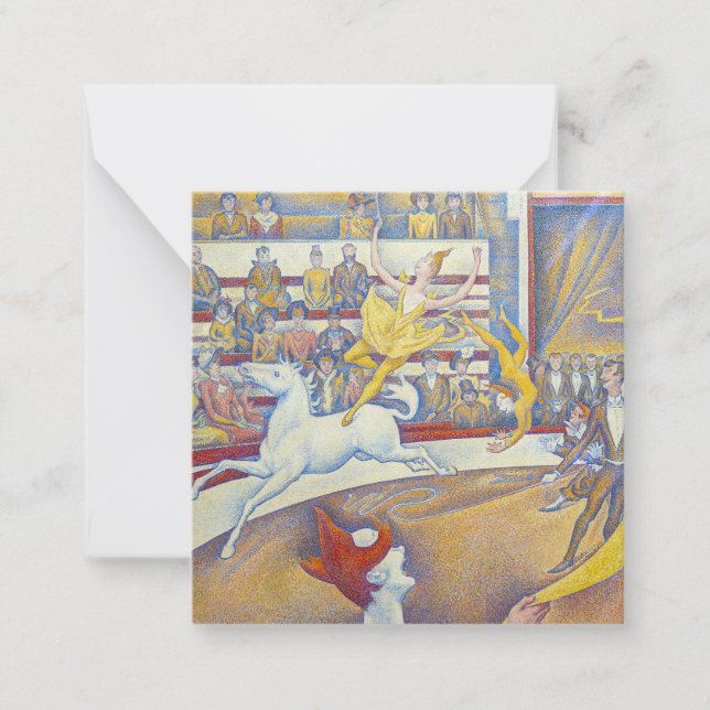 Georges Seurat - Der Zirkus Mitteilungskarte (Vorderseite)