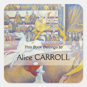 Georges Seurat - Der Zirkus Quadratischer Aufkleber