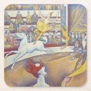 Georges Seurat - Der Zirkus Rechteckiger Pappuntersetzer