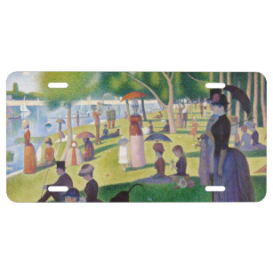 Georges Seurat - Ein Sonntag auf La Grande Jatte US Nummernschild