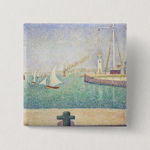 Georges Seurat - Eingang des Hafens von Honfleur Button