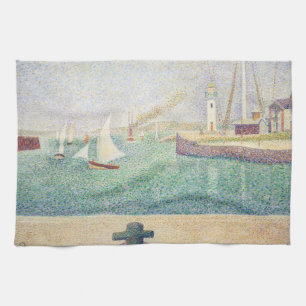 Georges Seurat - Eingang des Hafens von Honfleur Geschirrtuch