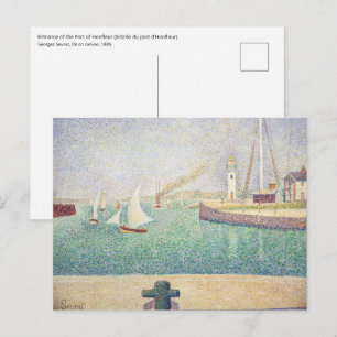 Georges Seurat - Eingang des Hafens von Honfleur Postkarte
