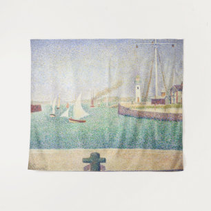 Georges Seurat - Eingang des Hafens von Honfleur Wandteppich