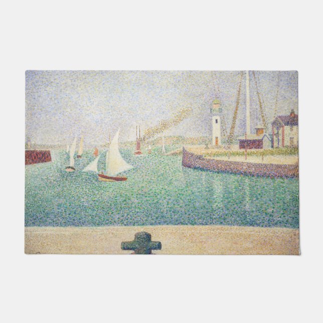 Georges Seurat - Eintritt in den Hafen von Honfleu Fußmatte (Vorderseite)