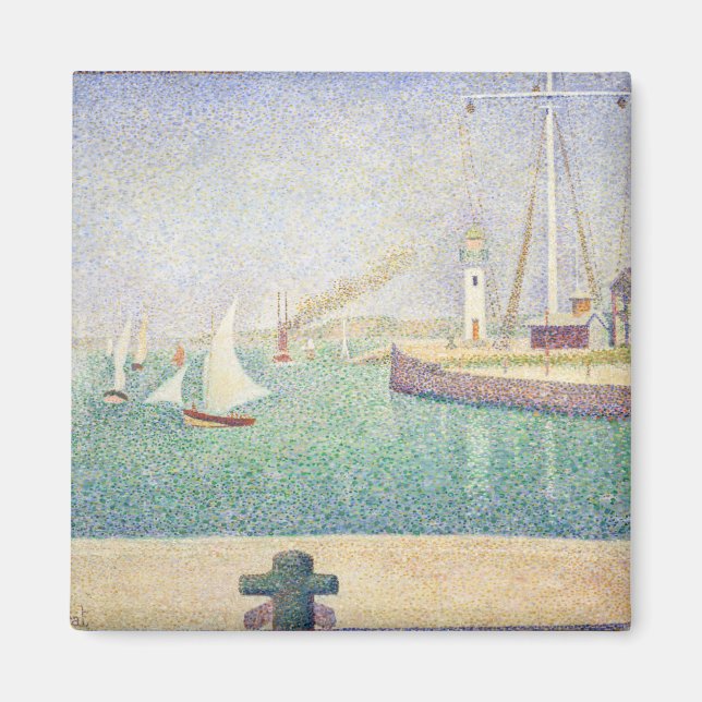 Georges Seurat - Eintritt in den Hafen von Honfleu Magnet (Vorne)