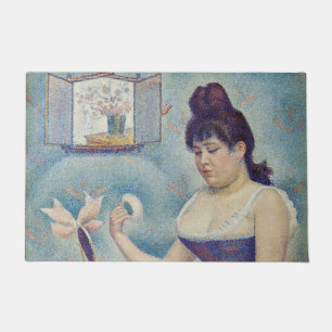 Georges Seurat - Junge Frau, die sich pudert Fußmatte