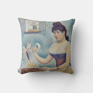 Georges Seurat - Junge Frau, die sich pudert  Kissen