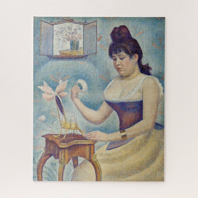 Georges Seurat - Junge Frau Powdering sich selbst (Vertikal)