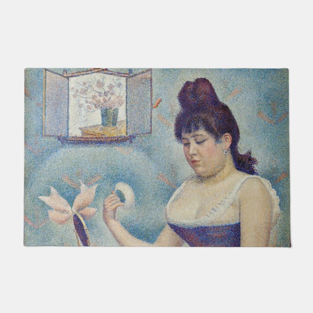 Georges Seurat - Junge Frau Powdering sich selbst Fußmatte (Vorderseite)