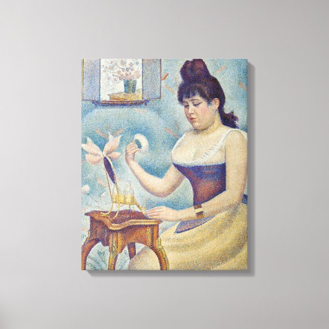 Georges Seurat - Junge Frau Powdering sich selbst Leinwanddruck (Vorderseite)
