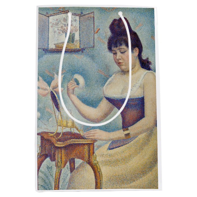 Georges Seurat - Junge Frau Powdering sich selbst Mittlere Geschenktüte (Vorderseite)