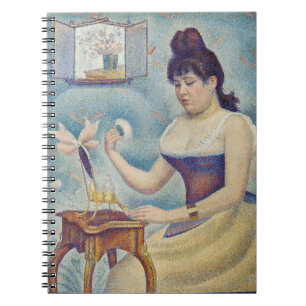 Georges Seurat - Junge Frau Powdering sich selbst Notizblock
