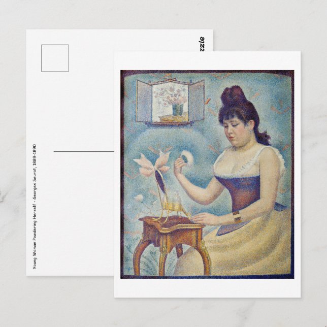 Georges Seurat - Junge Frau Powdering sich selbst Postkarte (Vorne/Hinten)