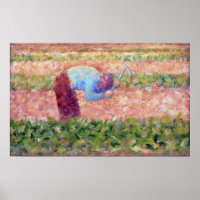 Georges Seurat Man mit einem Hoe