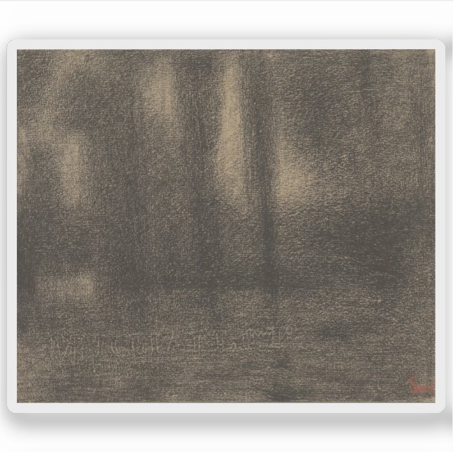 Georges Seurat - Poplars Aufkleber (Vorderseite)