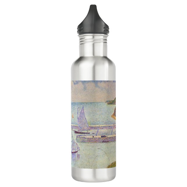 Georges Seurat - Port-en-Bessin bei Hochtide Edelstahlflasche (Links)