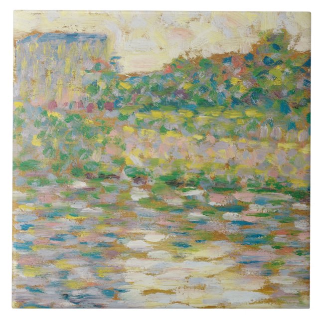 Georges Seurat - Seine bei Courbevoie Fliese (Vorderseite)
