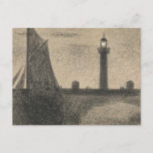 Georges Seurat - The Lighthouse at Honfleur Postkarte