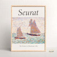 Georges Seurat Two Sailboats im Grandcamp Art Prin