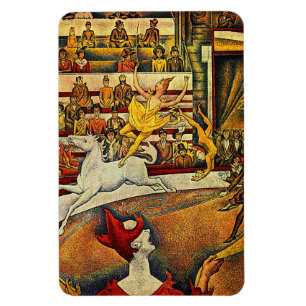 Georges Seurats Der Zirkus (1891) - Clown & Reiter Magnet