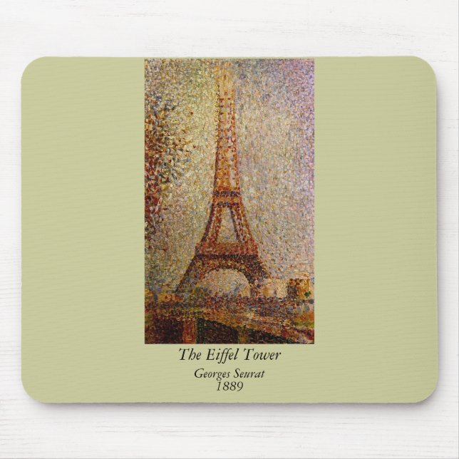 Georges Seurats Gemälde: Der Eiffelturm (1889) Mousepad (Vorne)