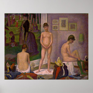 Georges Seurats Gemälde: Die Modelle (1889) Poster
