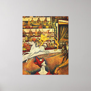 Georges Seurat's The Circus (1891) - Clown & Rider Leinwanddruck