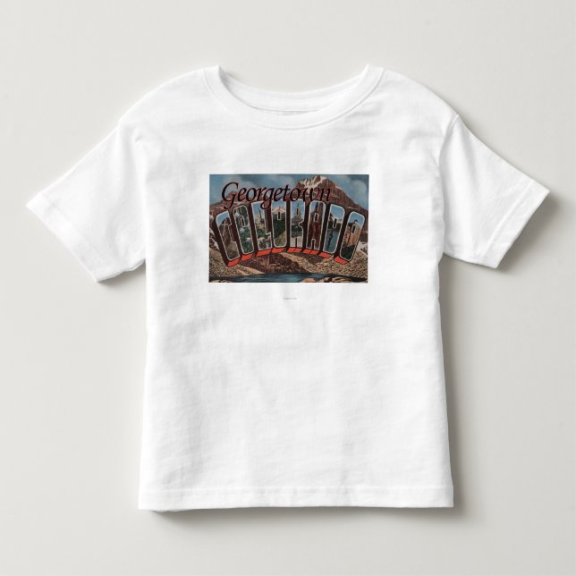 Georgetown, Colorado - große Buchstabe-Szenen Kleinkind T-shirt (Vorderseite)