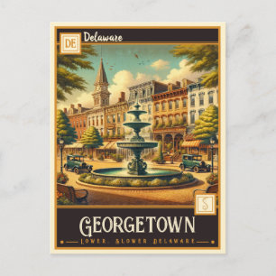 Georgetown, Delaware Antik Postkarte