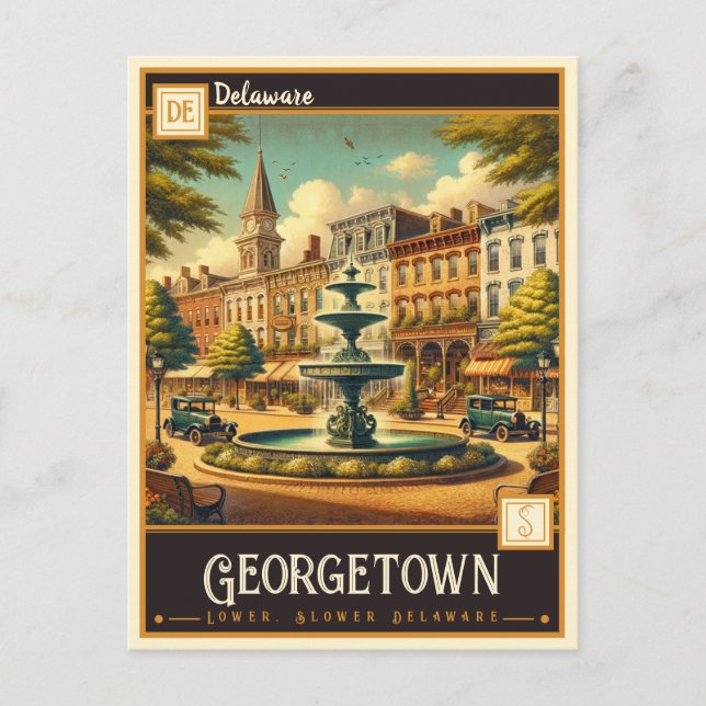 Georgetown, Delaware | VINTAG Postkarte (Vorderseite)