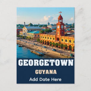 Georgetown Kolonialer Wasserfront und Guyanas Erbe Postkarte