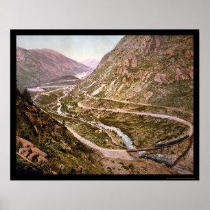 Georgetown Loop Railroad mit Zug 1899 Poster