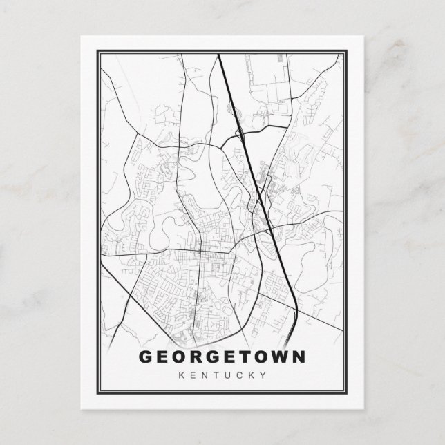 Georgetown Map Postkarte (Vorderseite)