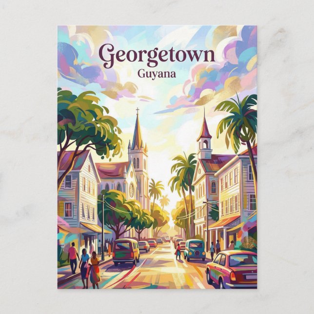 Georgetown Stadt Guyana Postkarte (Vorderseite)