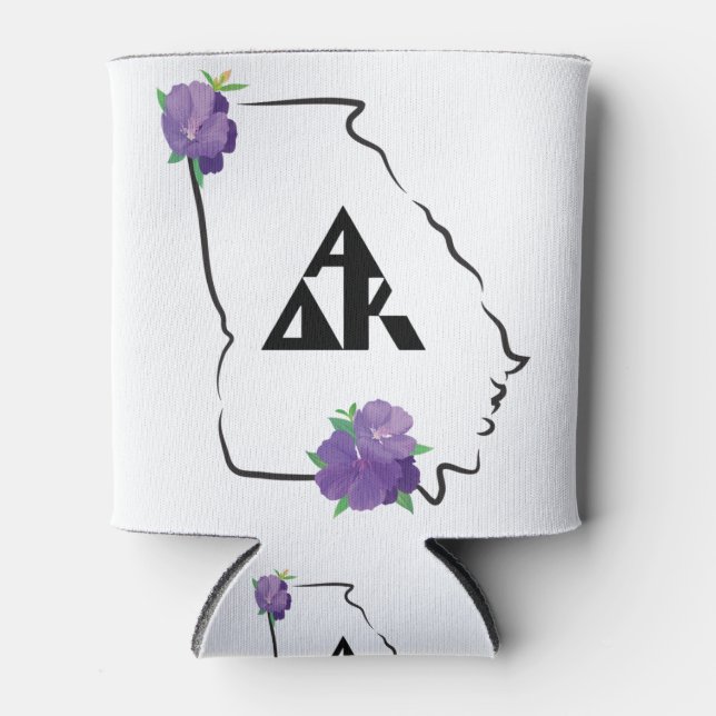Georgia Alpha Delta Kappa schwarzes Dreieck-Logo Dosenkühler (Vorderseite)