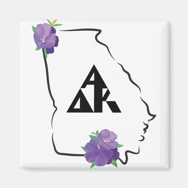 Georgia Alpha Delta Kappa schwarzes Dreieck-Logo Magnet (Vorne)