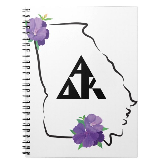 Georgia Alpha Delta Kappa schwarzes Dreieck-Logo Notizblock (Vorderseite)