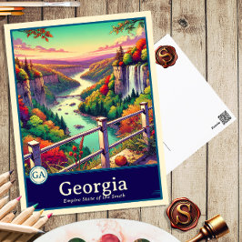 Georgia | Anime Style Cel Schattenkarte Postkarte