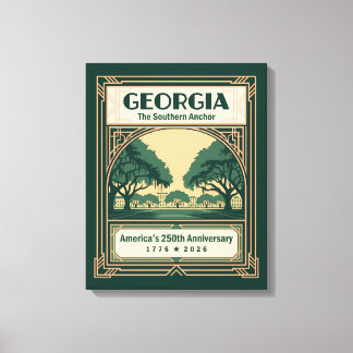 Georgia Art Deco Amerika 250. Jubiläum Leinwanddruck