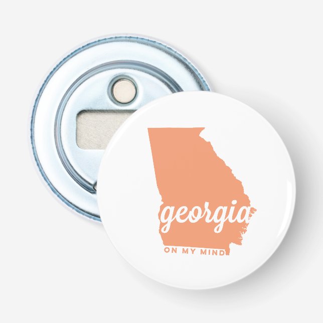 Georgia | auf meinem Pfirsich des Verstand | Flaschenöffner (Vorderseite)