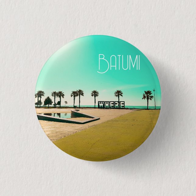 Georgia Batumi Architektur Landschaft Button (Vorderseite)
