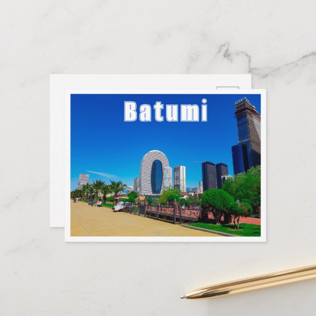 Georgia Batumi Architektur Landschaft Postkarte (Vorderseite/Rückseite Beispiel)