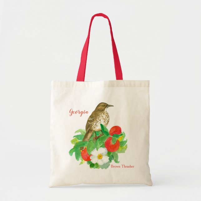 Georgia Brown Thrasher Cherokee Rose Tragetasche (Vorne)