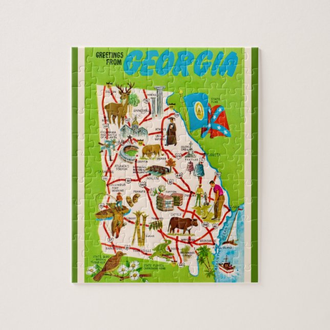 Georgia Children's Illustrated 8x10 Puzzle (Vertikal)
